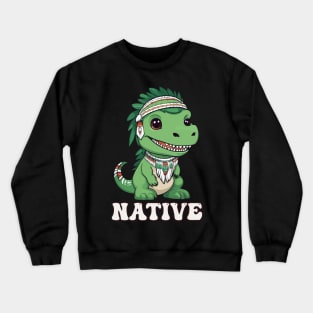 Native American Indigenous Trex Crewneck Sweatshirt